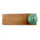 Sea Green Black Crackle Ceramic Wooden Door Stopper
